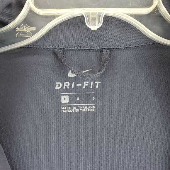 Nike Dri-Fit Full-Zip Jacket Navy Blue Lightweight Training Top Mens L - Picture 5 of 8